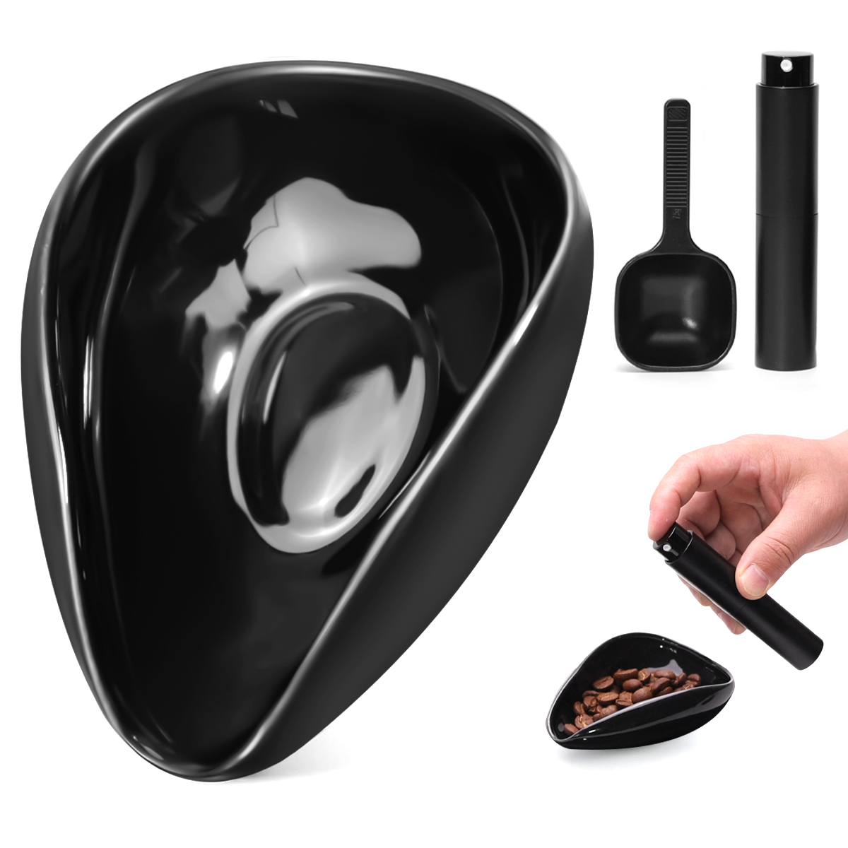 Coffee Tea Set - Leeseph Koffiebonen doseerbeker en lepelset, keramische