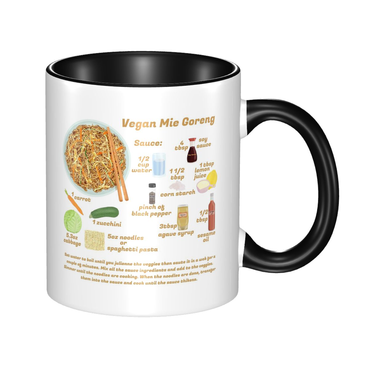 Coffee Milk Tea Recipe - Mie Goreng Indomie Indonesisch Recept Veganistische