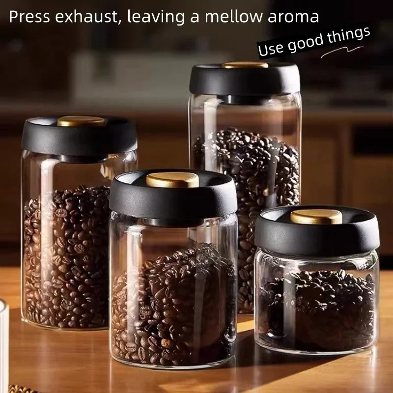 Coffee Tea Flask - Handmatige vacuümverzegelde koffiemot Hoge borosilicaatglas Vochtbestendige