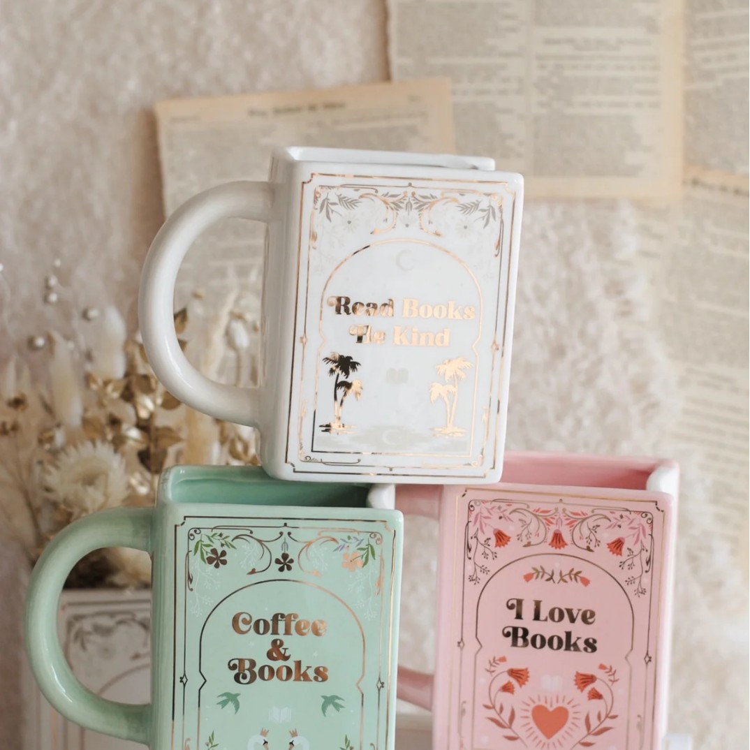 Coffee Tea Flask - Boekvormige keramische mok met handvat, creatief