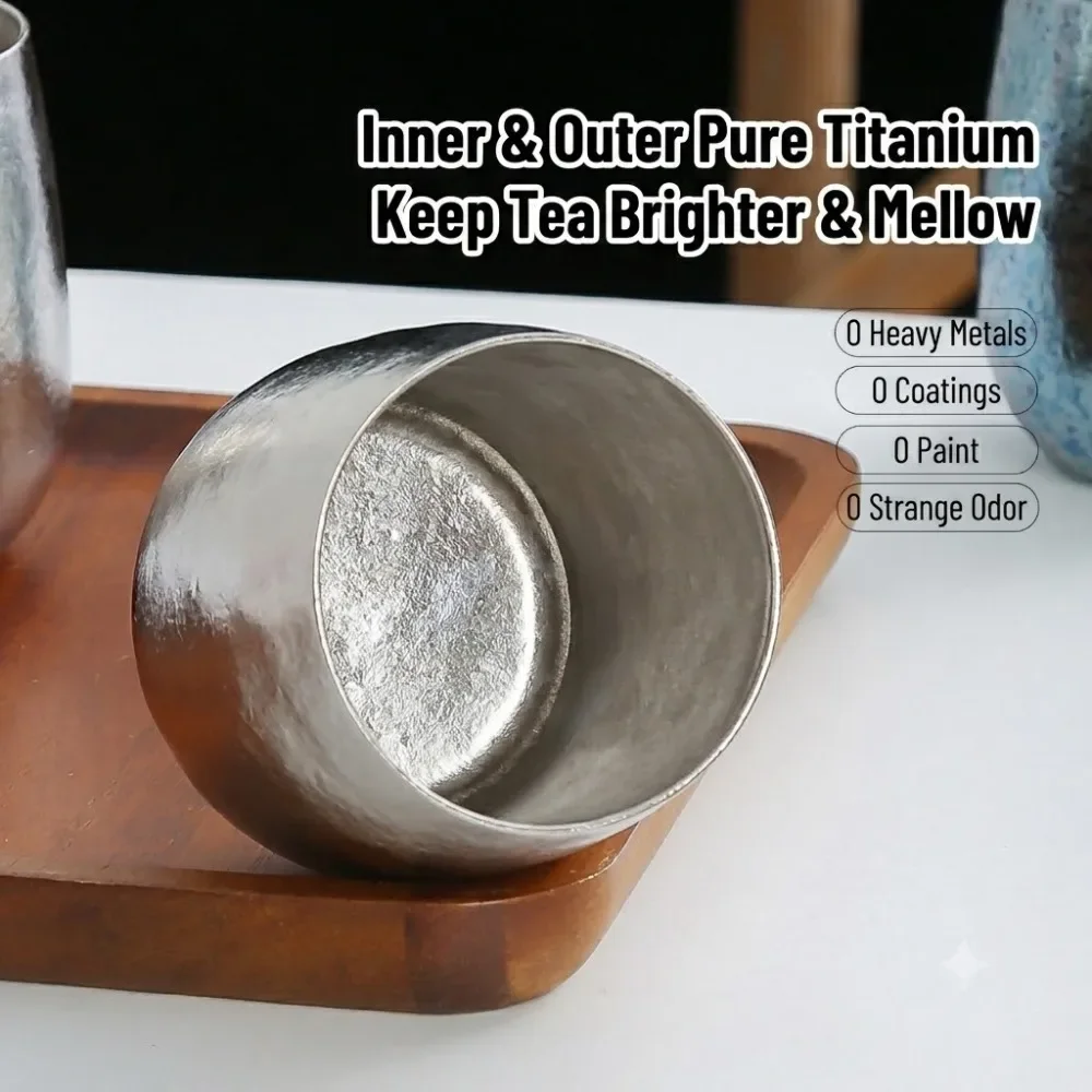 Coffee Tea Flask - Pure titanium dubbelwandige koffiemok, waterbekers voor
