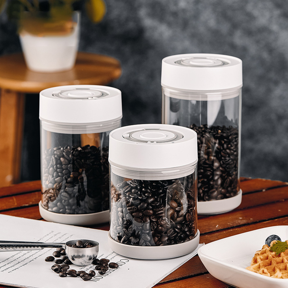 Coffee Tea Flask - Keuken Vochtbestendig Glas Koffiebonen Pot Automatische
