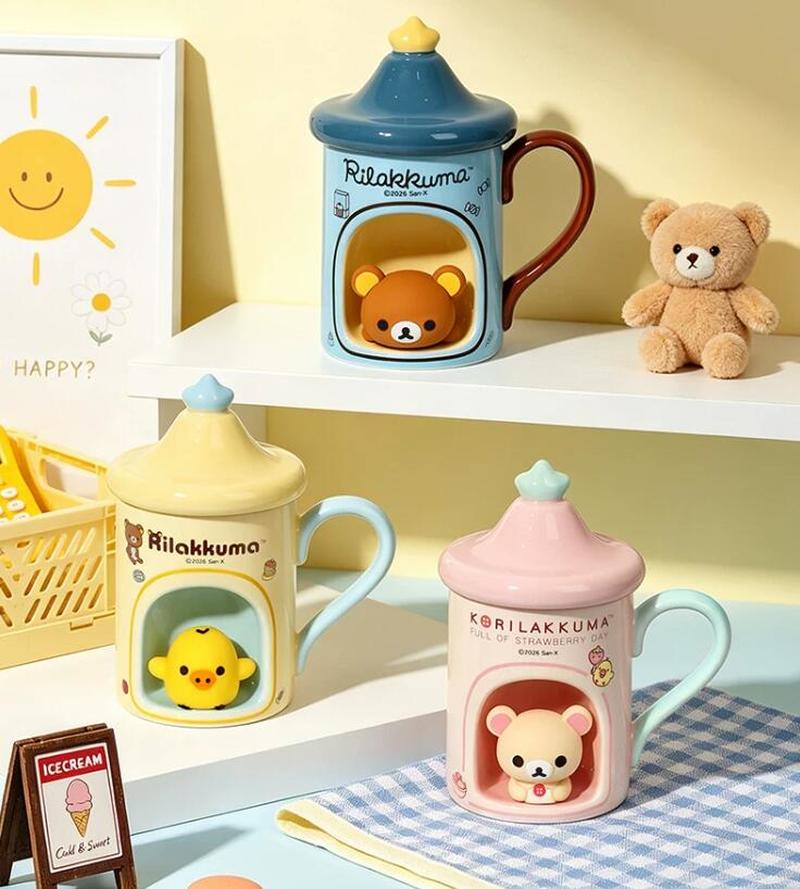 Coffee Tea Flask - Op voorraad Mok met deksel Schattig
