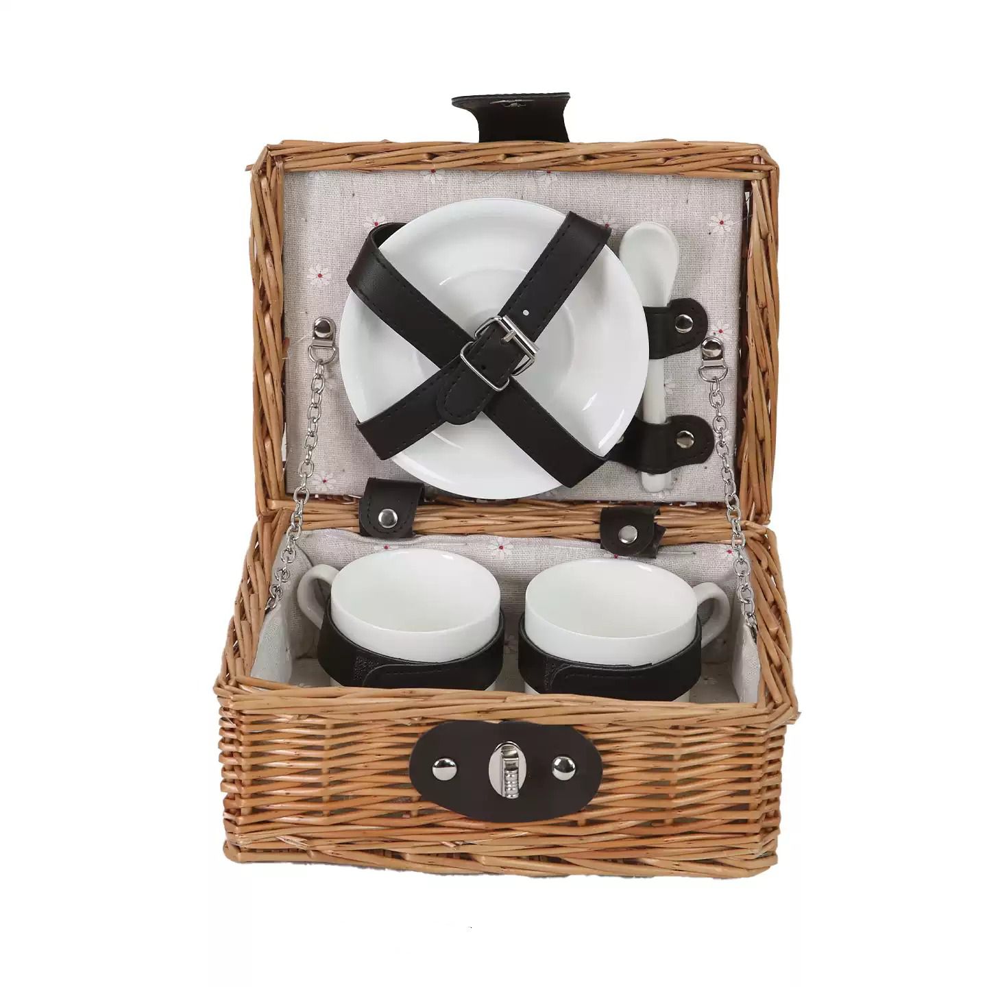 2-persoons wilgen picknickmand - Coffee Tea Set recensie en prijs