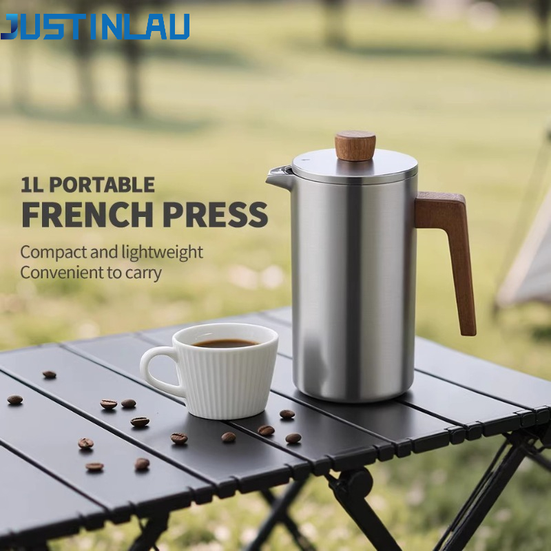 JUSTINLAU 1000ml RVS French Pr - Coffee Tea Pot recensie en prijs