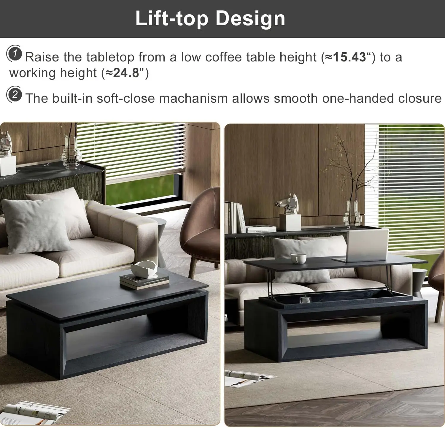 43,3'' rechthoekige salontafel - Coffee Tea Or recensie en prijs