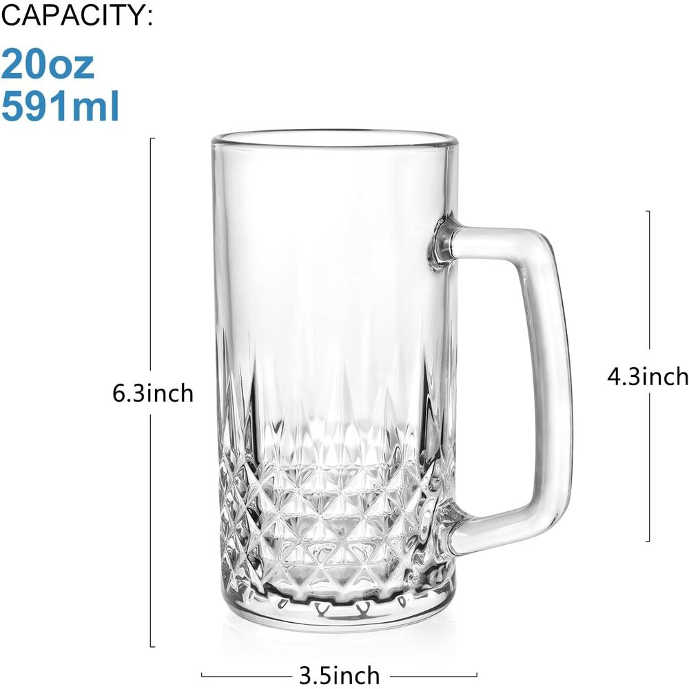 Set van 4 zware glazen mokken  - Coffee Tea Set recensie en prijs