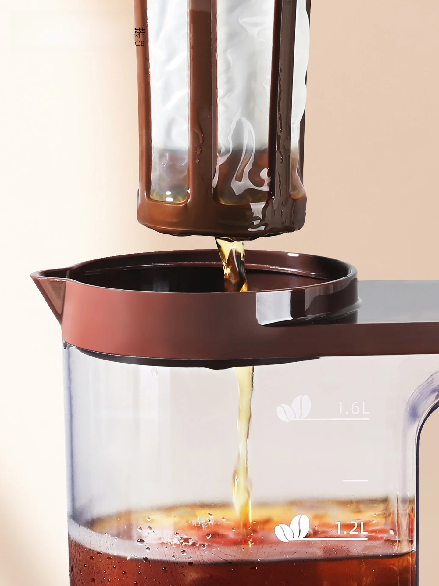Grote plastic koude-brew koffi - Water Tea And Coffee recensie en prijs